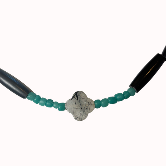 Black Buffalo Bone Quarts necklace