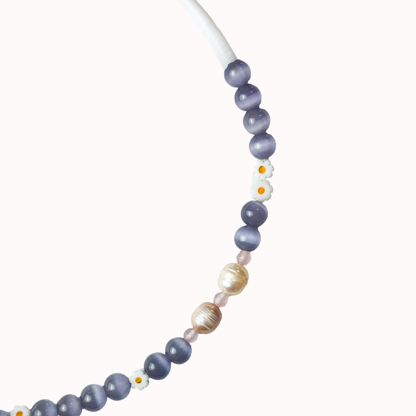 Lavender Bloom & Dentalium Necklace