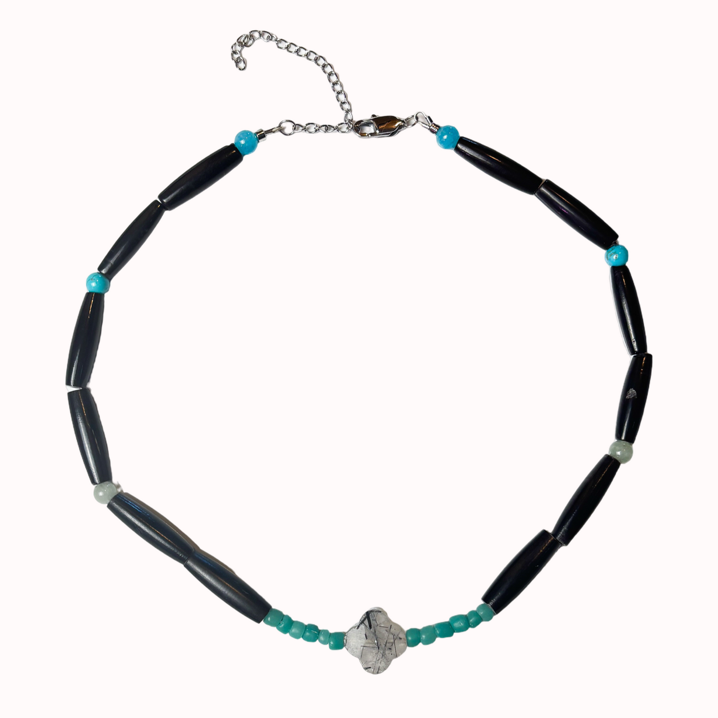 Black Buffalo Bone Quarts necklace