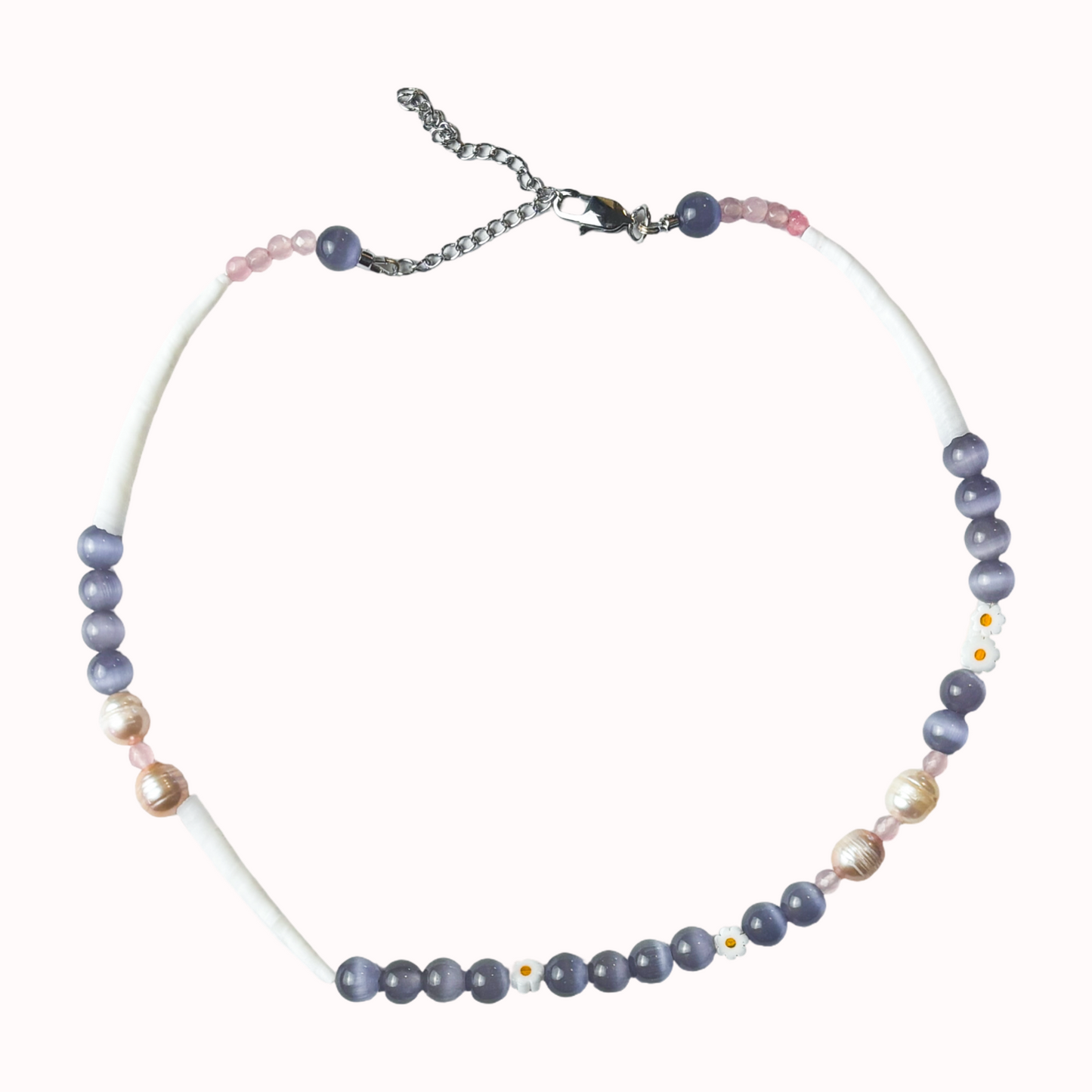 Lavender Bloom & Dentalium Necklace